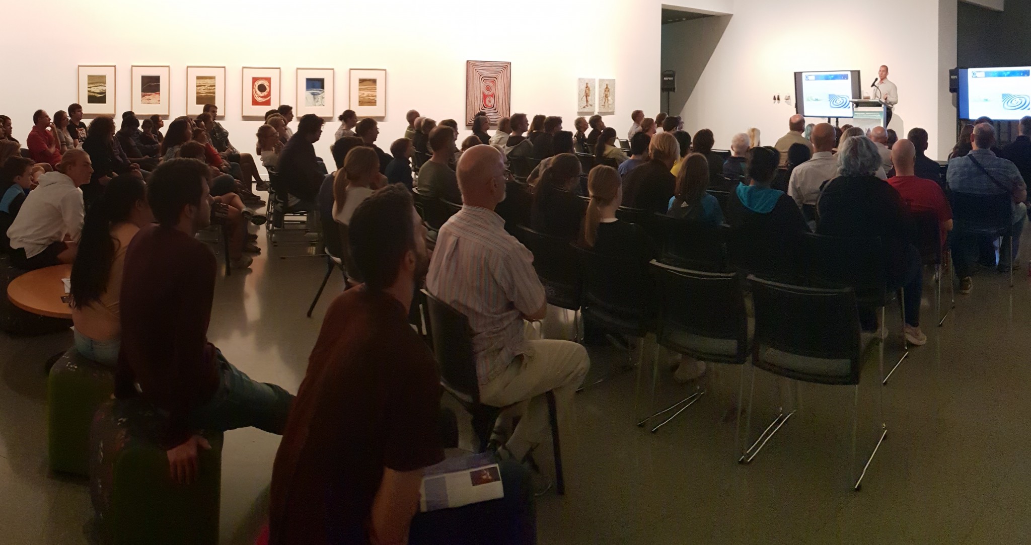 ICRAR's Professor Steven Tingay gives a talk at the Prestige Science zone. 