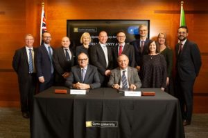 Representatives from Curtin University, ICRAR and INAF at the signing ceremony.